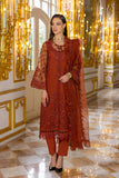 3 PC Embroidered Shirt With Organza Dupatta and Raw Silk Trouser CMA22-43