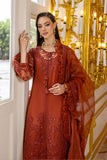 3 PC Embroidered Shirt With Organza Dupatta and Raw Silk Trouser CMA22-43