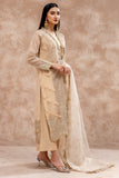 3-Pc Embroidered Organza Shirt with Embroidered Organza Dupatta and Trouser CMA-3-80